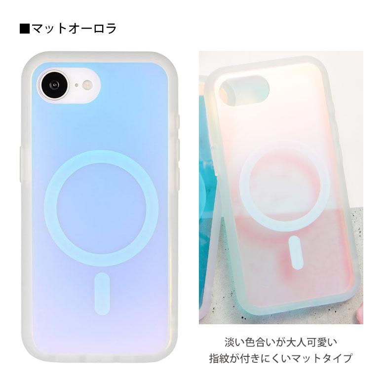 iPhone16e ケース IIIIfit プランプフレーム オーロラ マグネット内蔵