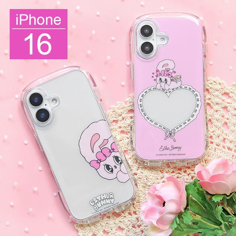 iPhone16 ケース エスターバニー クリア 透明 ソフトカバー Esther