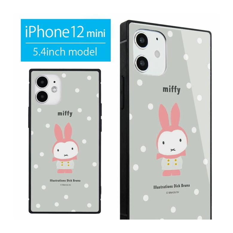 iPhone12 mini ケース ガラス スクエア ミッフィー miffy snow iPhone