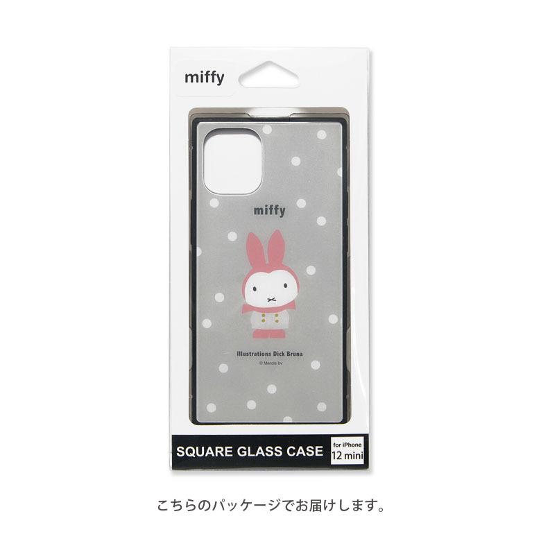 iPhone12 mini ケース ガラス スクエア ミッフィー miffy snow iPhone