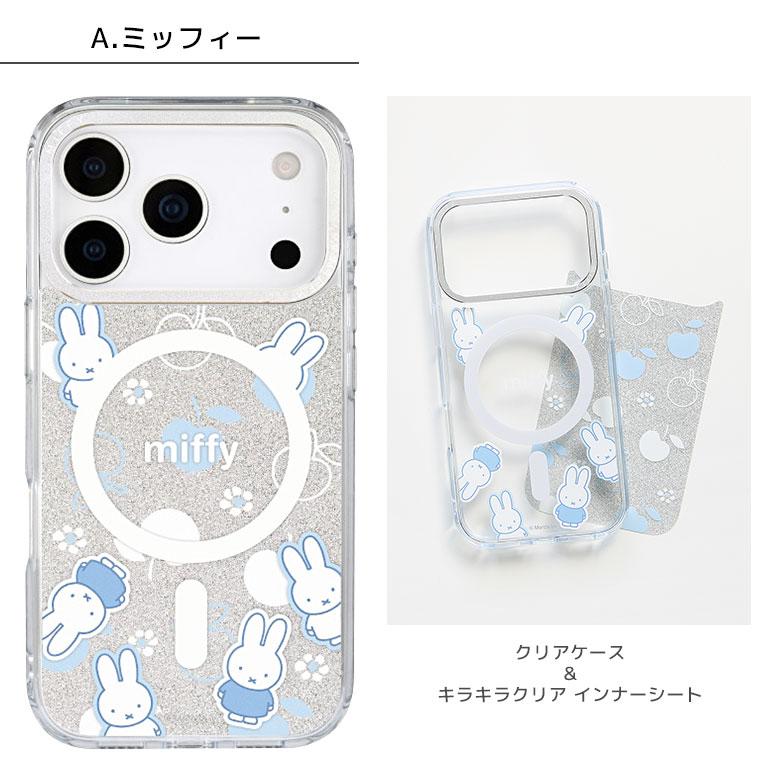 iPhone17Proケース ミッフィーMagSafe対応 Camera Frame クリアケース