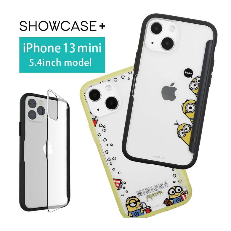 iPhone13 mini ケース ミニオンズ クリア SHOWCASE+ 写真やメモが挟める アイフォン13 ミニ mini-304 | 