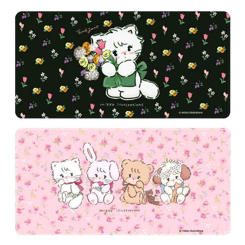 デスクマット 30cm×60cm mikko illustrations 光学式マウス対応 すべり