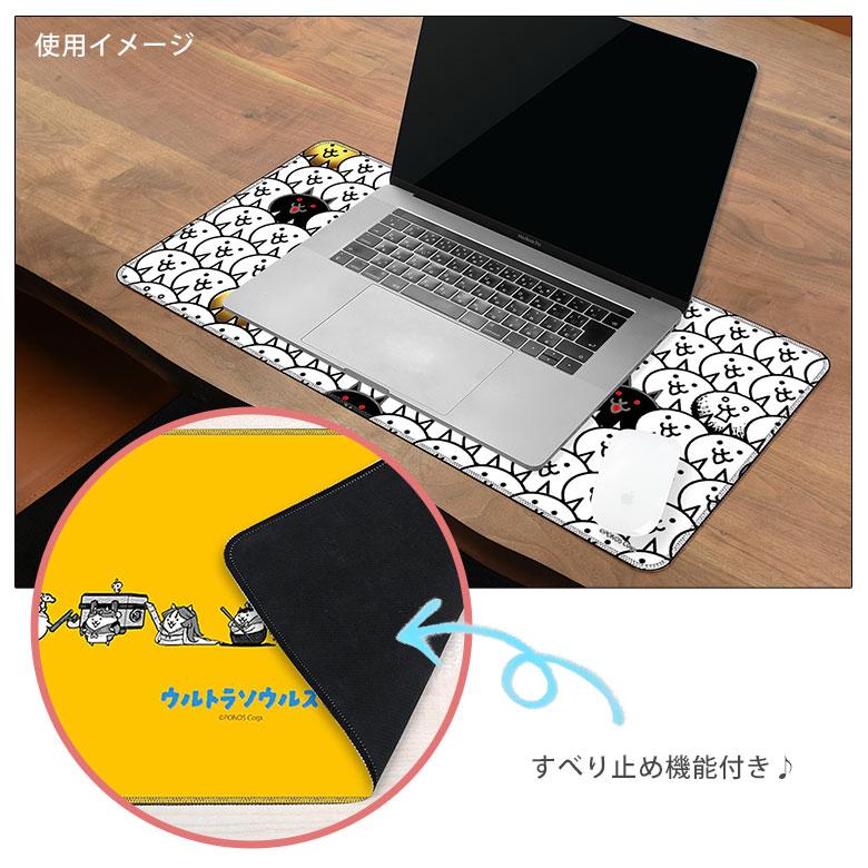 デスクマット キャラクター 30cm×60cm 光学式マウス対応 にゃんこ大