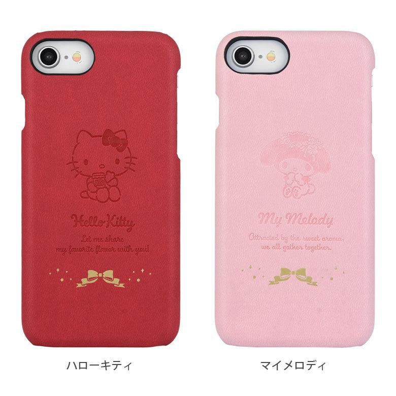 iPhone SE ケース 第2世代 サンリオ ハード レザー iPhone8 iPhone7 PU