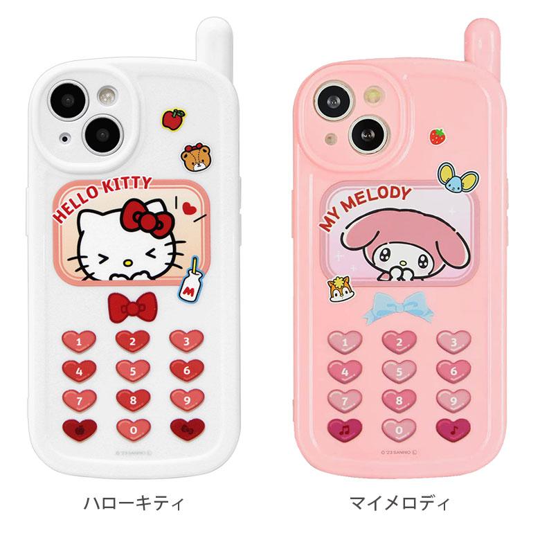 スマホケース iPhone14 ケース iPhone13 サンリオ レトロ ガラケー風