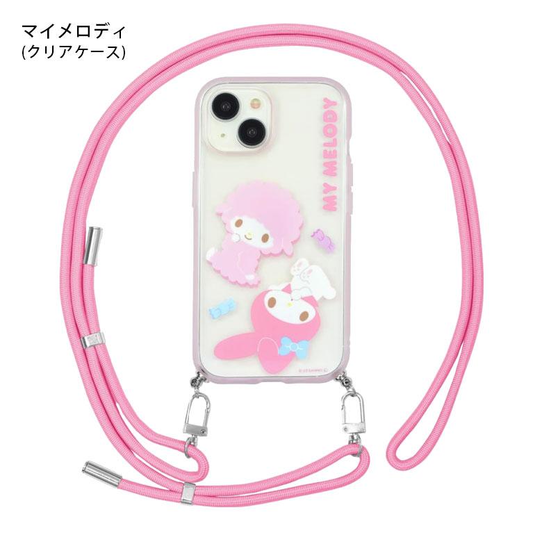 iPhone15 ケース ショルダー サンリオ IIIIfit Loop ストラップ紐付き