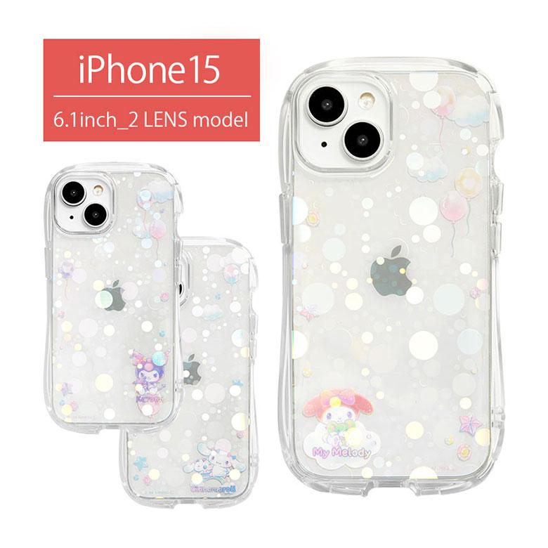 iPhone15 ケース サンリオキャラクターズ クリスタルクリア