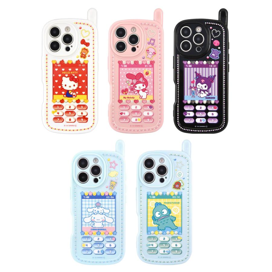 iPhone16Pro ケース サンリオキャラクターズ レトロ ガラケー風 カバー