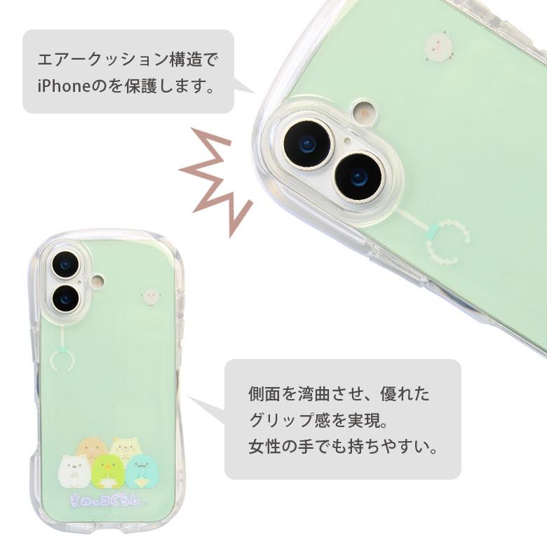 iPhone17 ケース すみっコぐらし クリスタルクリアケース ソフトTPU