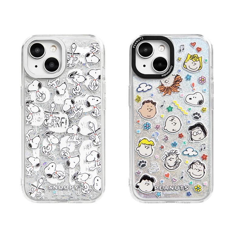 iPhone15 ケース スヌーピー ピーナッツ Camera Frameクリアケース