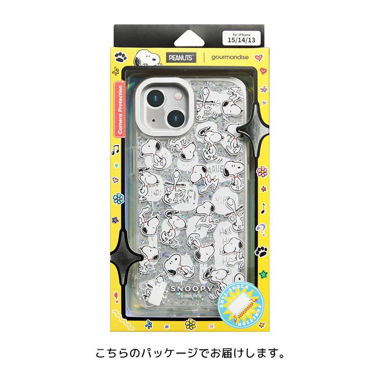 iPhone15 ケース スヌーピー ピーナッツ Camera Frameクリアケース