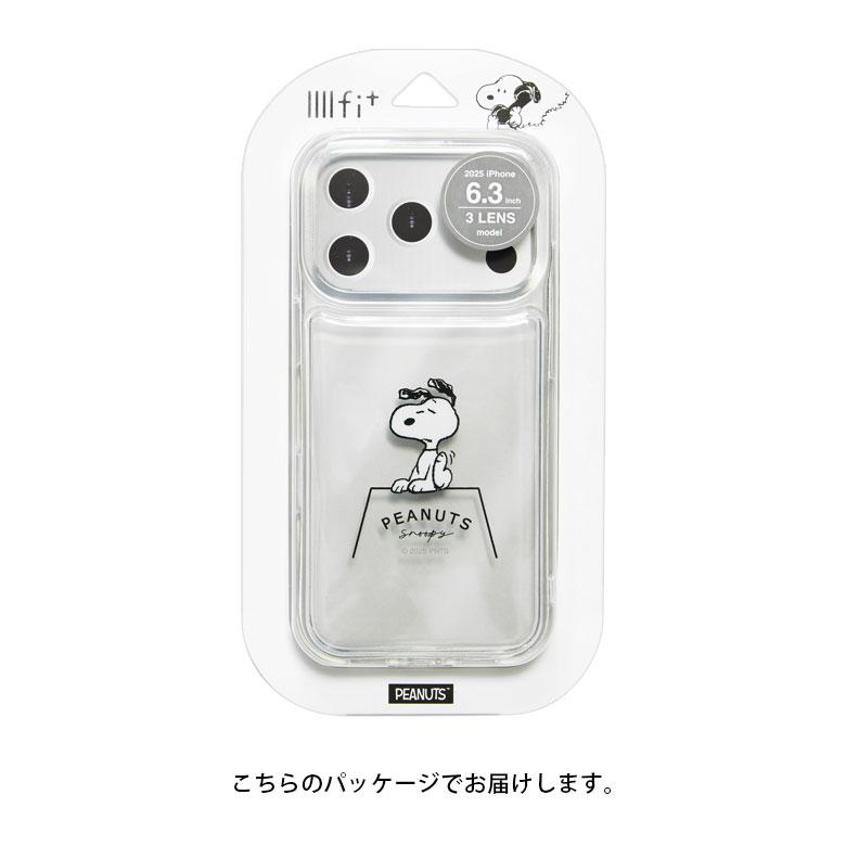 iPhone17Proケース ピーナッツ スヌーピー IIIIfit Clear クリアケース