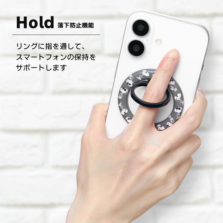 docomo スヌーピーリングスタンド付きスマホ MagSafe対応 スマホリング マグネット リングスタンド スヌーピー