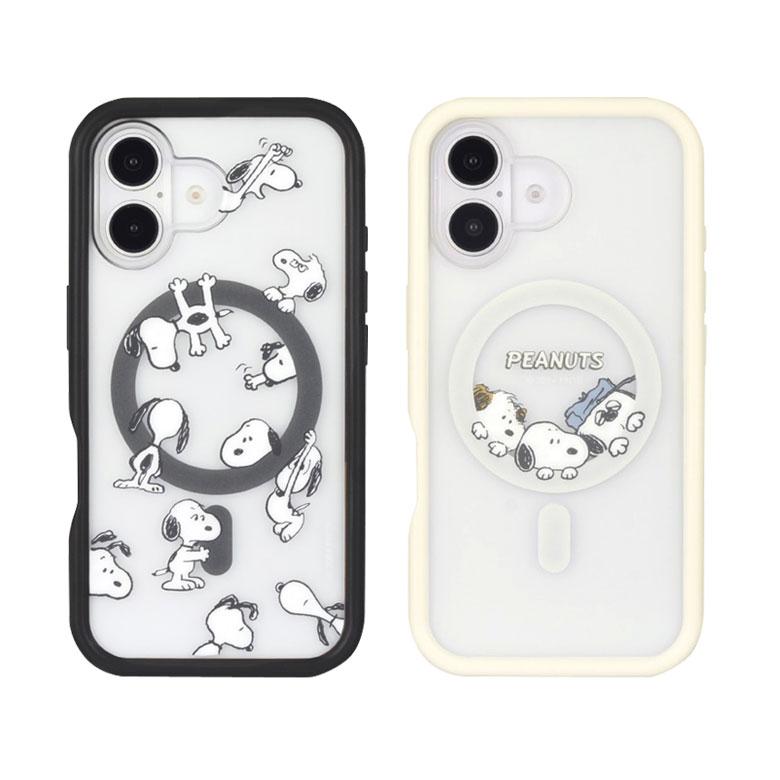 iPhone16 ケース クリア スヌーピー ピーナッツ MagSafe対応 iPhone 16