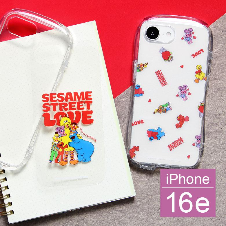 iPhone16e ケース セサミストリート クリスタルクリアケース ソフトTPU
