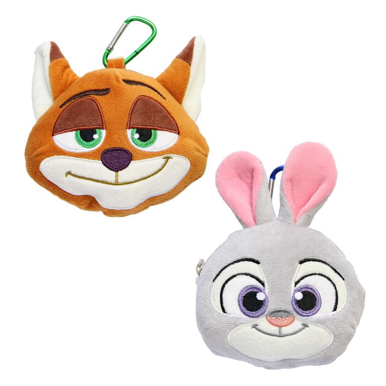 ディズニー ズートピア コインケース ぬいぐるみポーチ カラビナ付き