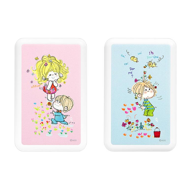 モバイルバッテリー 軽量 iPhone android 5000mAh 水森亜土 MagSafe ワイヤレス マグネット 充電器 携帯充電器 スマホ充電器 薄型 小型   ado-03 |  | 01