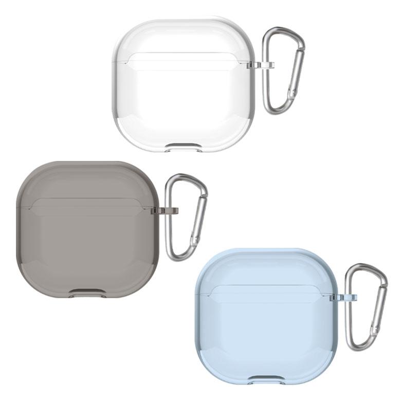 AirPods4 ケース カラビナ付 AirPods 第4世代 クリア ソフト カバー エアーポッズ 4 エアポッズ Air Pods 4 シンプル 無地 AirPods4カバー 透明ケース かわいい |  | 01