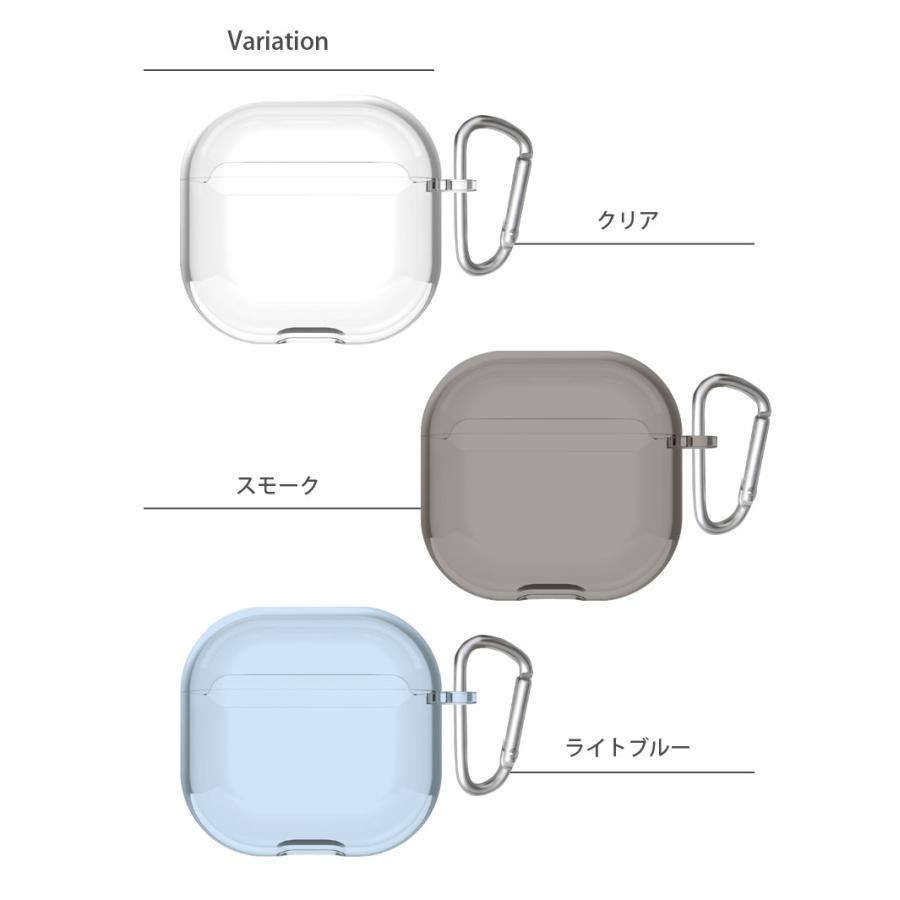 AirPods4 ケース カラビナ付 AirPods 第4世代 クリア ソフト カバー エアーポッズ 4 エアポッズ Air Pods 4 シンプル 無地 AirPods4カバー 透明ケース かわいい |  | 04