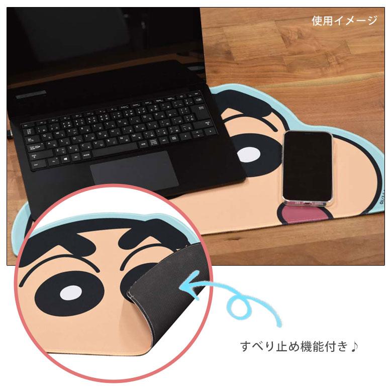 デスクマット ダイカット クレヨンしんちゃん 32cm×55〜64cm 光学式