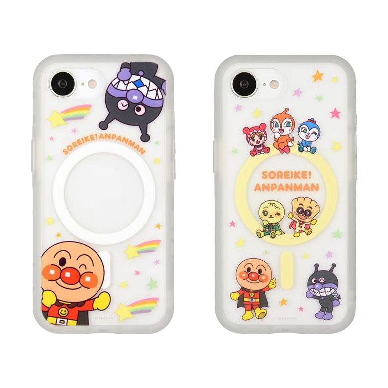 iPhone16e ケース それいけ！アンパンマン マグネット内蔵 クリア ハイブリッドケース アイホン16e アイフォン16e bsa-05 |  | 01