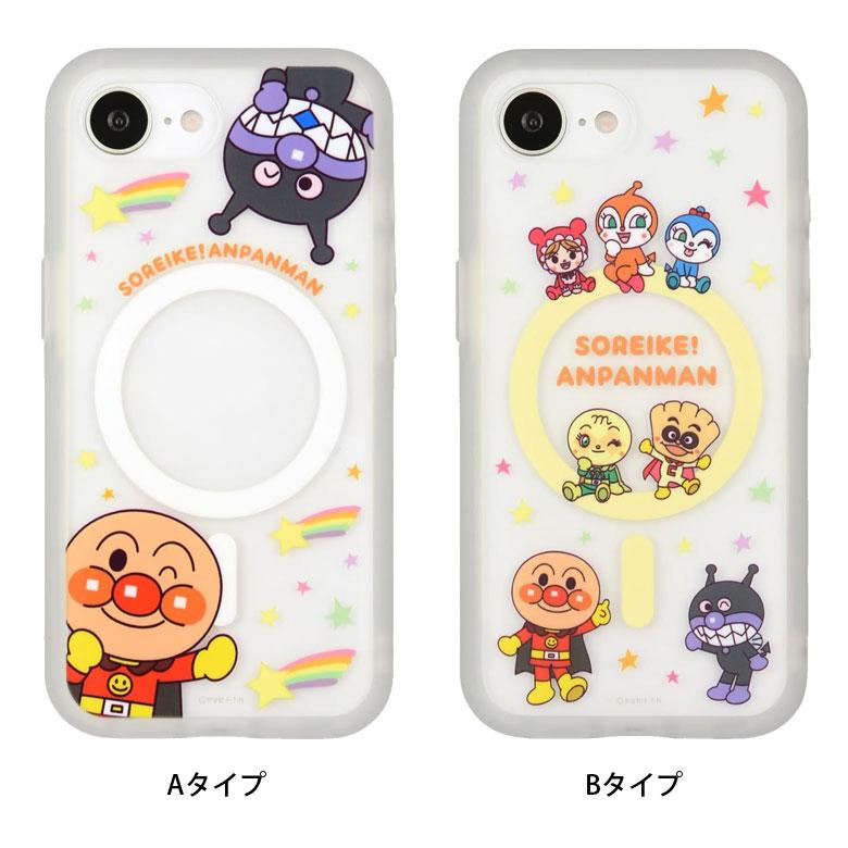 iPhone16e ケース それいけ！アンパンマン マグネット内蔵 クリア ハイブリッドケース アイホン16e アイフォン16e bsa-05 |  | 06