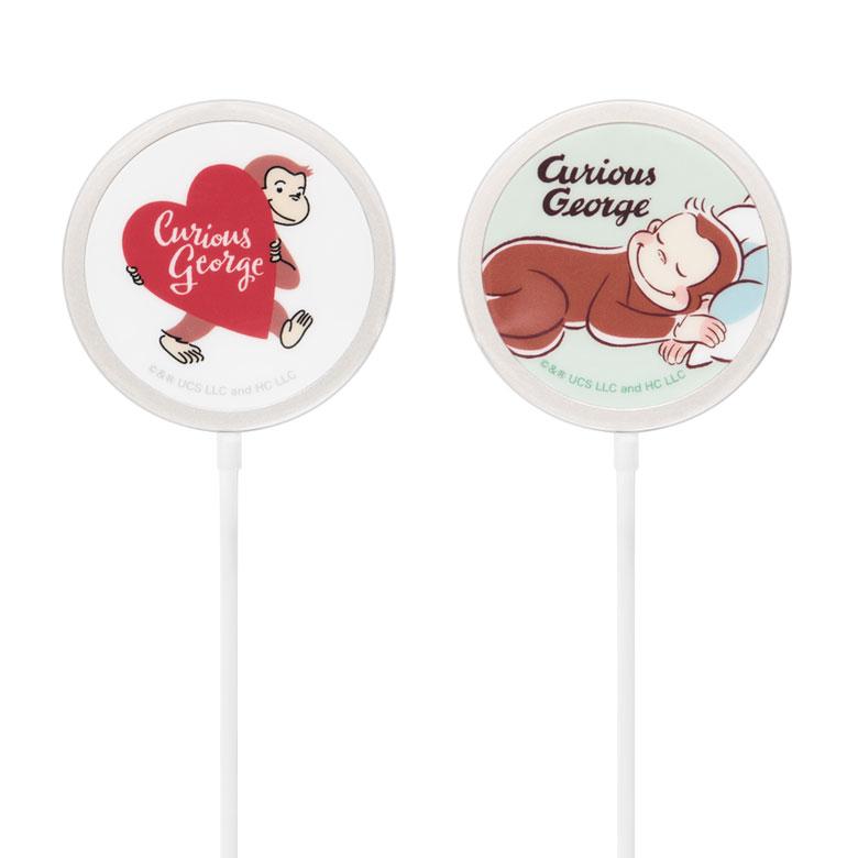 ワイヤレス充電器 MagSafe 対応 iphone Type-C入力 おさるのジョージ 15W 充電器 PD対応 薄型 マグセーフ マグネット cg-41 |  | 01