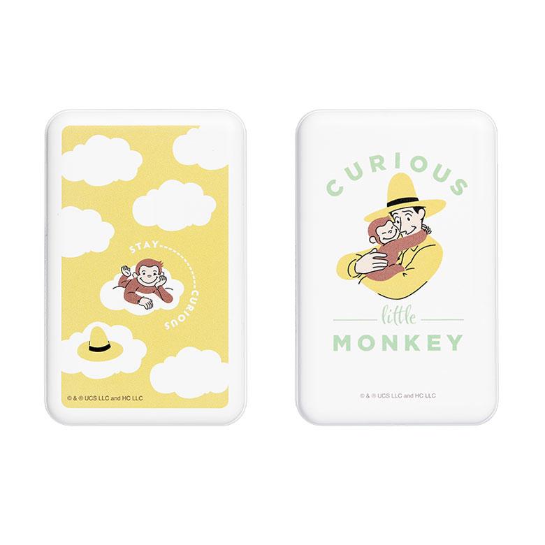 おさるのジョージ MagSafe モバイルバッテリー 5000mAh ワイヤレス充電 ケーブル対応 2WAY cg-54 |  | 01