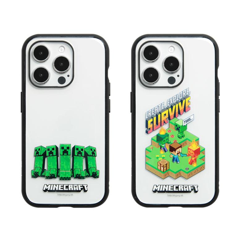 iPhone15Pro ケース クリア マインクラフト Minecraft IIIIfit Clear iPhone15 Pro アイフォン15 プロ カバー cmc-02 |  | 01