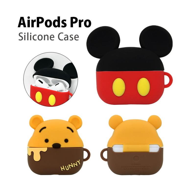 AirPods pro ケース ディズニー シリコン ミッキー プーさん Air Pods 