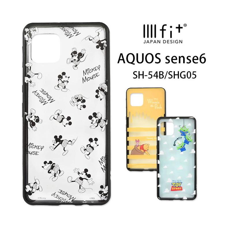 AQUOS sense6 ケース ディズニー、ディズニー・ピクサーキャラクター   IIIIfit Clear ケース クリア アクオス sense 6 SH-56B SHG05 ハードカバー dn-888 | 