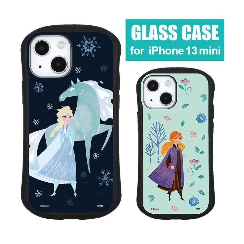 iPhone13 mini ケース ガラス アナと雪の女王 携帯ケース iPhone12mini アイフォン アナ雪 dn-918 | 