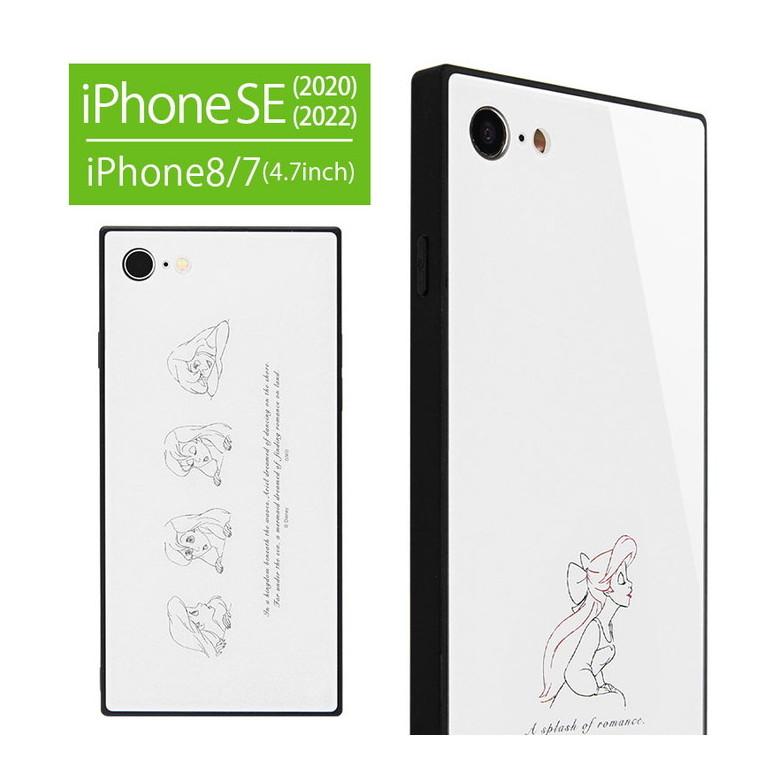 iPhone SE ケース 第2世代 第3世代 ディズニー キャラクター ガラス スクエア  iPhone8 iPhone7 iPhoneSE 第2世代 第3世代 iPhone SE2 アイフォン 　dng-10 | 