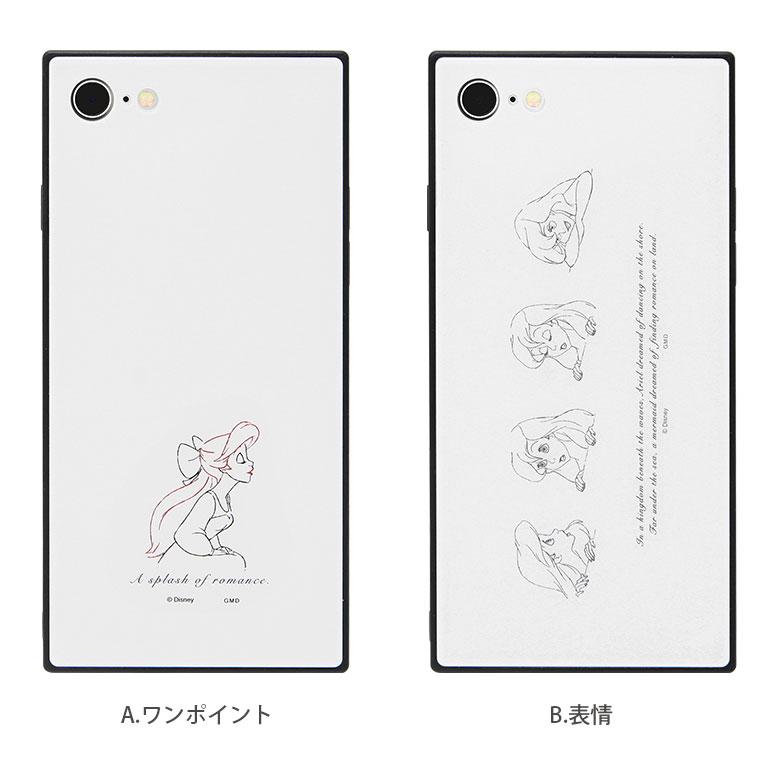 iPhone SE ケース 第2世代 第3世代 ディズニー キャラクター ガラス スクエア  iPhone8 iPhone7 iPhoneSE 第2世代 第3世代 iPhone SE2 アイフォン 　dng-10 |  | 04