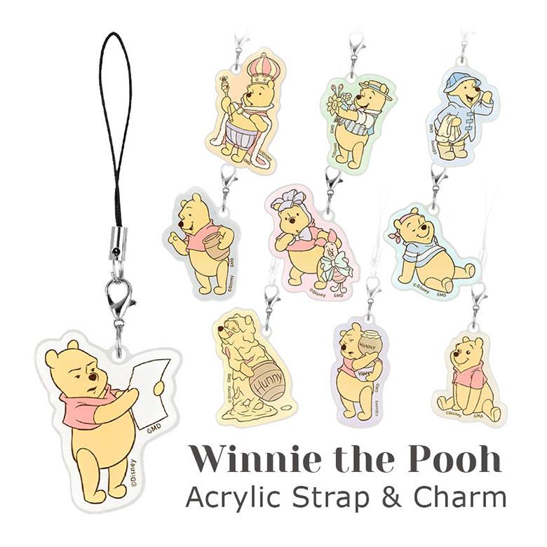 ストラップ スマホ ディズニー くまのプーさん アクリルストラップ
