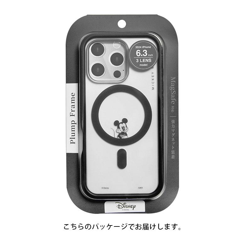 ミッキーマウス iPhone スマホケース　MagSafe 対応 ディズニーキャラクター ／ iPhone16 MagSafe 対応 プランプフレーム