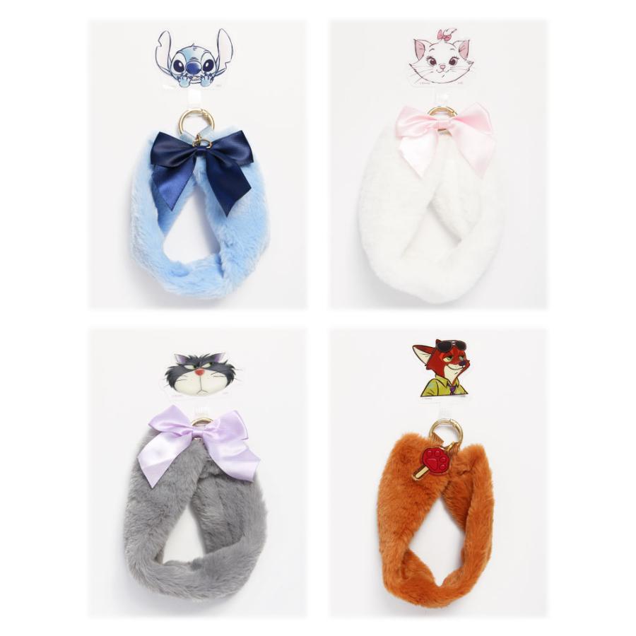 マルチリングプラス ファー ハンドストラップ ディズニーキャラクター フワフワ スマホストラップ dng-282 |  | 01