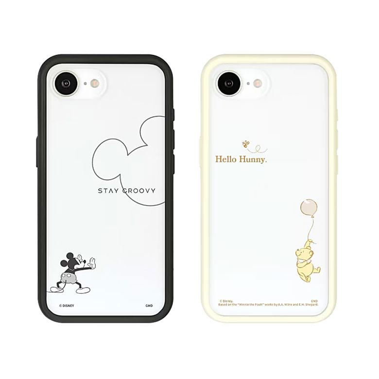 ディズニーキャラクター iPhone17e iPhone16e ケース IIIIfit プランプフレーム クリア ハイブリッド ミッキー プーさん dng-349 |  | 01