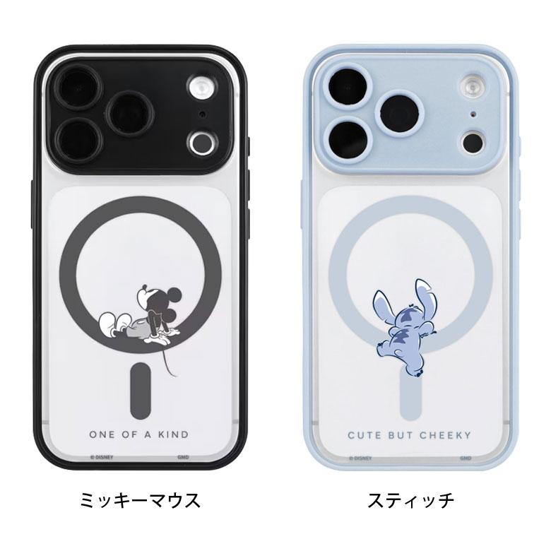 ディズニー iPhone18 Pro iPhone17 Pro ケース MagSafe IIIIfit プランプフレーム ミッキー スティッチ クリア 保護 dng-370 |  | 06