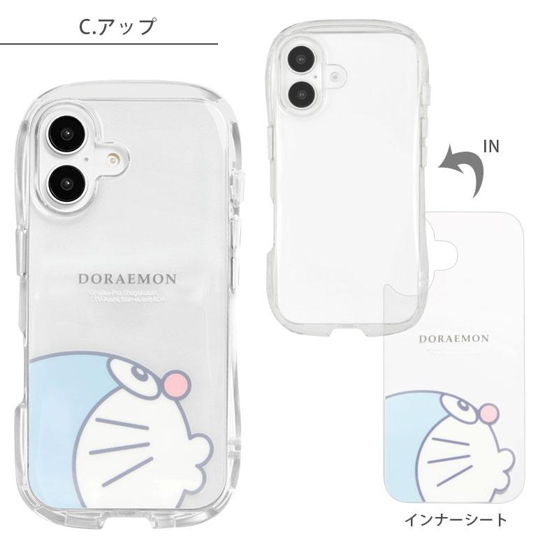 iPhone16 ケース ドラえもん クリスタルクリアケース ソフトカバー