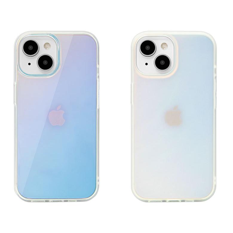 iPhone15 ケース オーロラカラー クリア ソフト TPU 携帯ケース