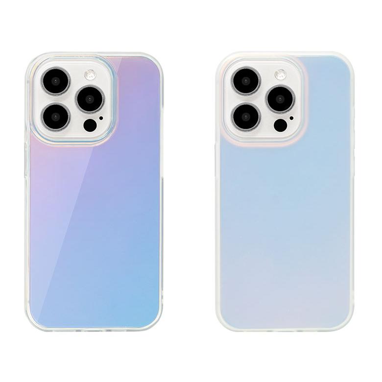 iPhone15Pro ケース オーロラカラー クリア ソフト カバー iPhone15