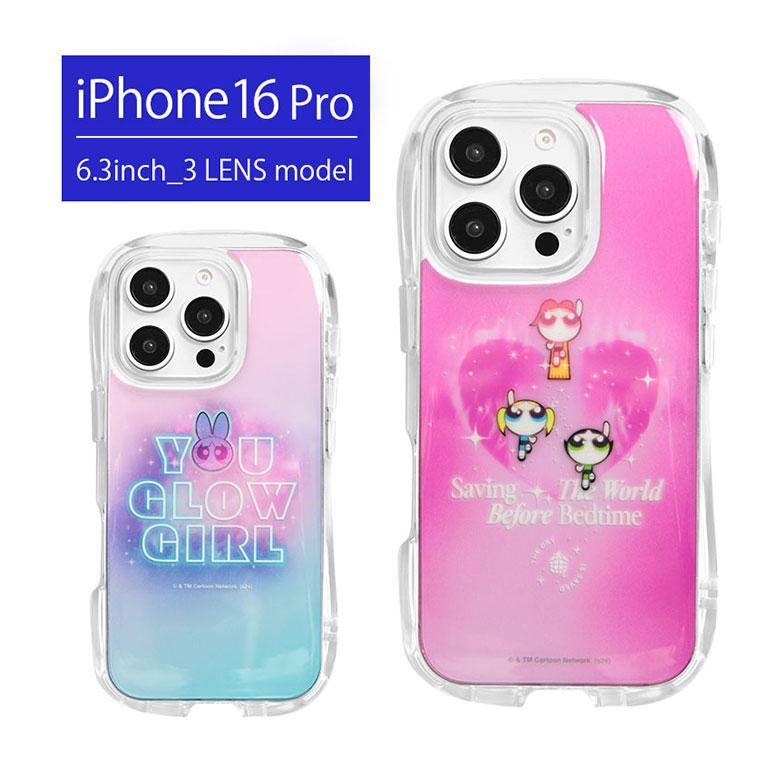 iPhone16Pro ケース クリア クリスタルクリアケース パワーパフ