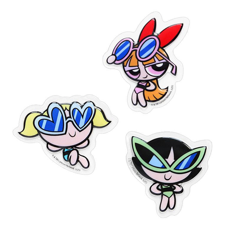 パワーパフ ガールズ punipop ぷっくり ステッカー 立体 シール