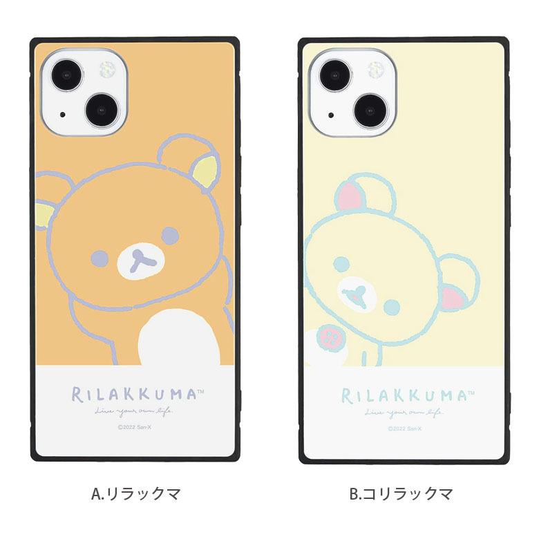 iPhone13 ケース リラックマ ガラス スクエア 携帯ケース アイフォン13 ケース  iphoneケース アイホン13ケース grc-294 |  | 03