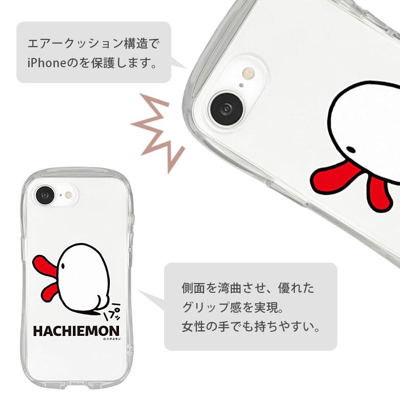 iPhone16e ケース ハチエモン クリスタル  クリア ソフト TPU カバー 透明 アイフォン16e 用 かわいい キャラクター スマホケース hcm-07a |  | 03