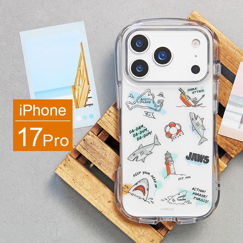 iPhone17Pro ケース ジョーズ JAWS アイフォン17プロ クリスタルクリアケース 透明 クリア TPU ソフトカバー スマホケース 保護ケース jaws-24a | 