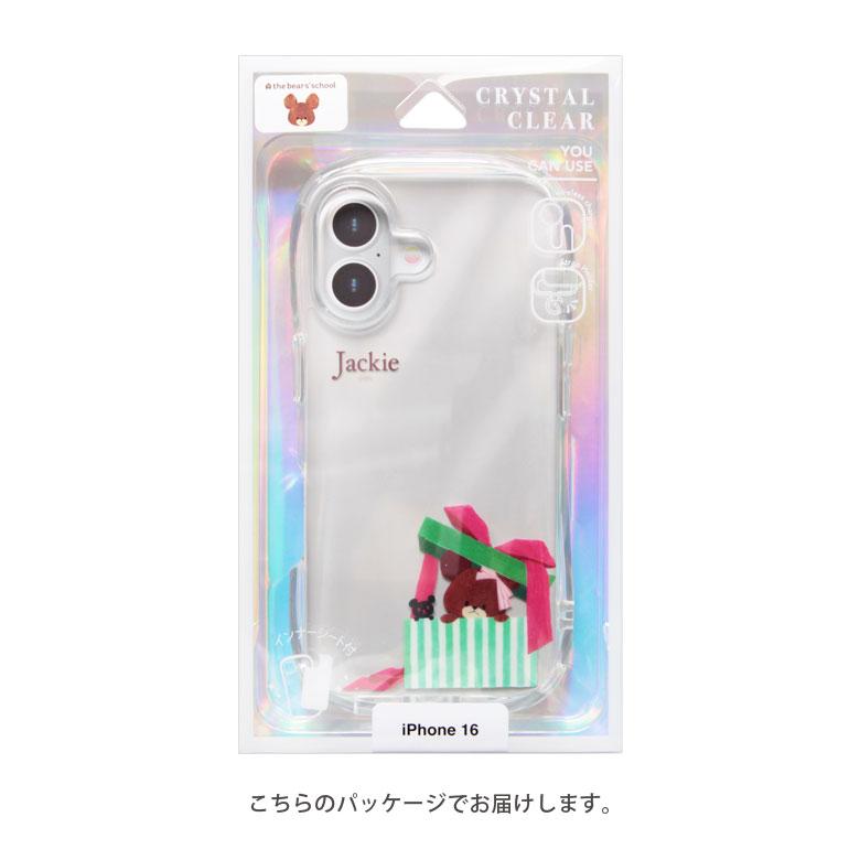 iPhone16e ケース くまのがっこう クリスタルクリア ソフト ジャッキー