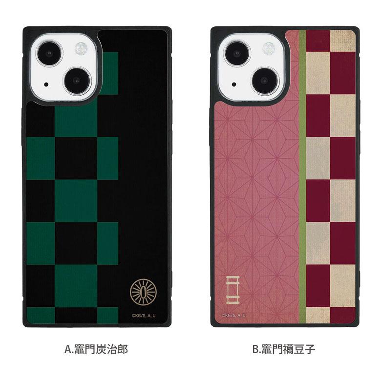 iPhone13 mini ケース 鬼滅の刃 ガラス スクエア iPhone12 アイフォン